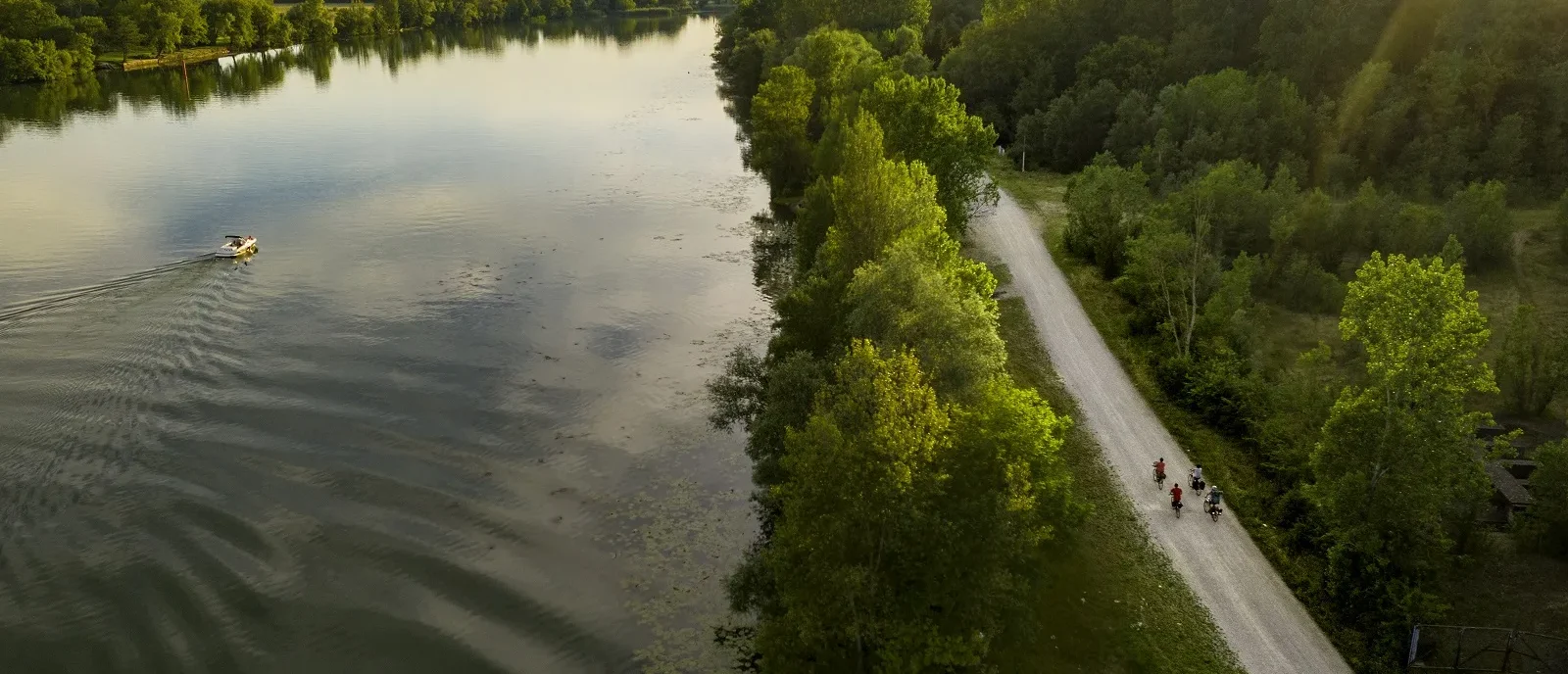 Vélo, La Voie Bleue Lyon-Mâcon, Ain