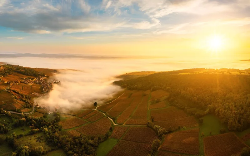 Vue Mont Pouilly Lever de soleil